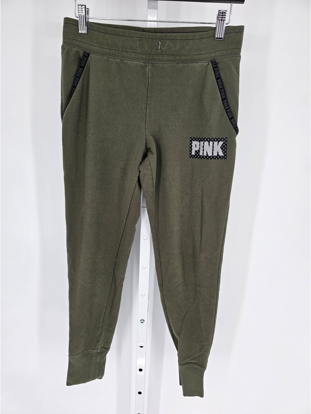 PINK by Victorias Secret Womens Sz S Jogger Sweatpants Dark Green Pants